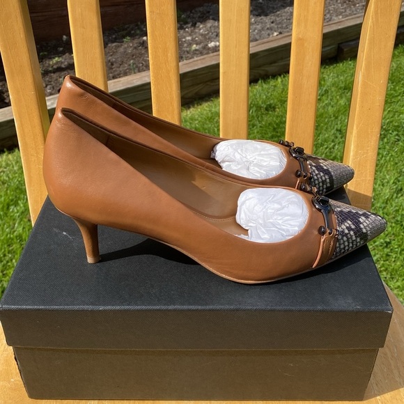 Coach Women’s Lauri Silky Nap/Lux Snake Saddle/Natural Heels Size 9M - Picture 5 of 8